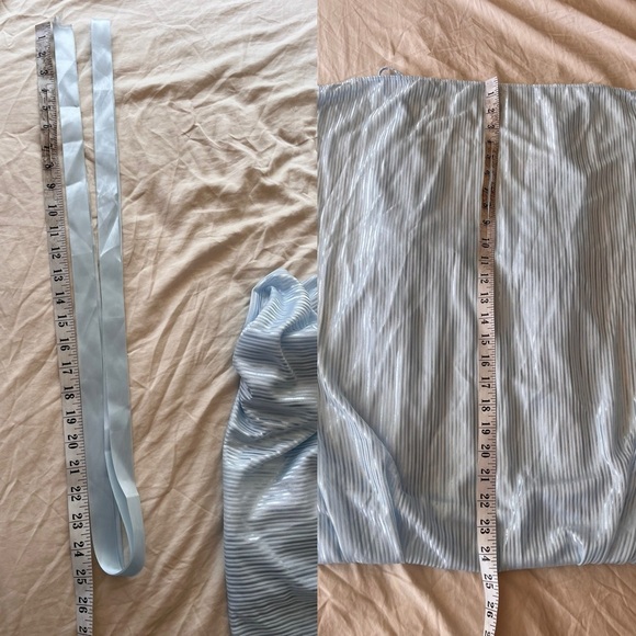 NWT Vintage 70s 80s Baby Blue Pleated Nightgown & Robe Set - Picture 12 of 15